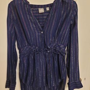 NWOT NY and Co. Metallic high lo tunic